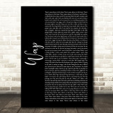 Cardi B WAP Black Script Song Lyric Art Print
