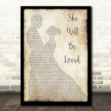 Maroon 5 She Will Be Loved Man Lady Dancing Song Lyric Art Print