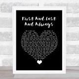 The Sisters Of Mercy First And Last And Always Black Heart Song Lyric Wall Art Print