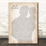 Michael Jackson Man In The Mirror Father & Baby Song Lyric Art Print
