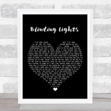 The Weeknd Blinding Lights Black Heart Song Lyric Wall Art Print