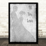 Bryan Adams All For Love Grey Man Lady Dancing Song Lyric Art Print