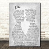 Johnny Clegg Dela Two Men Gay Couple Wedding Grey Song Lyric Art Print