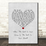 Cliff Richard When The Girl In Your Arms Is The Girl In Your Heart Grey Heart Song Lyric Art Print