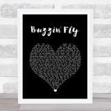 Tim Buckley Buzzin' Fly Black Heart Song Lyric Wall Art Print