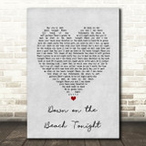 The Drifters Down on the Beach Tonight Grey Heart Song Lyric Art Print
