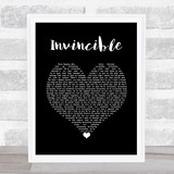 Tinie Tempah Invincible Black Heart Song Lyric Wall Art Print