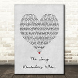 Trisha Yearwood The Song Remembers When Grey Heart Song Lyric Art Print
