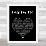 Tommy Swisher Fall For Me Black Heart Song Lyric Wall Art Print