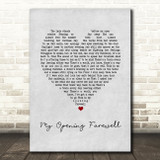 Jackson Browne My Opening Farewell Grey Heart Song Lyric Art Print