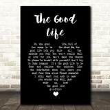 Tony Bennett The Good Life Black Heart Song Lyric Wall Art Print