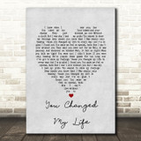 Mel and Kim You Changed My Life Grey Heart Song Lyric Art Print