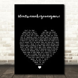 Billie Eilish Idontwannabeyouanymore Black Heart Song Lyric Wall Art Print
