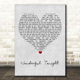 Damage Wonderful Tonight Grey Heart Song Lyric Art Print