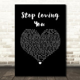 Toto Stop Loving You Black Heart Song Lyric Wall Art Print