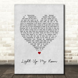 Barenaked Ladies Light Up My Room Grey Heart Song Lyric Art Print