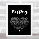 Trevor Daniel Falling Black Heart Song Lyric Wall Art Print