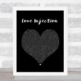 Trussel Love Injection Black Heart Song Lyric Wall Art Print