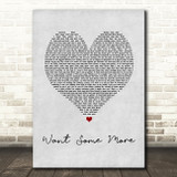 Nicki Minaj Want Some More Grey Heart Song Lyric Art Print