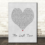 The Script The Last Time Grey Heart Song Lyric Art Print
