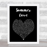 Upchurch Summer Love Black Heart Song Lyric Wall Art Print