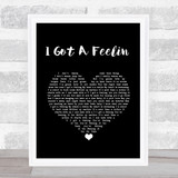 Billy Currington I Got A Feelin Black Heart Song Lyric Wall Art Print