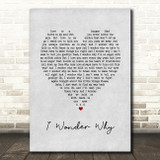 Curtis Stigers I Wonder Why Grey Heart Song Lyric Art Print