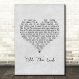 Vern Gosdin Till The End Grey Heart Song Lyric Art Print