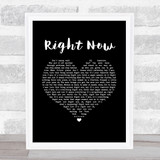 Van Halen Right Now Black Heart Song Lyric Wall Art Print
