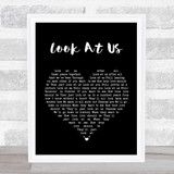 Vince Gill Look At Us Black Heart Song Lyric Wall Art Print