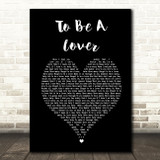 Billy Idol To Be A Lover Black Heart Song Lyric Wall Art Print