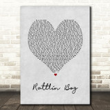 Stramash Rattlin Bog Grey Heart Song Lyric Art Print