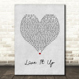 Mental As Anything Live It Up Grey Heart Song Lyric Art Print