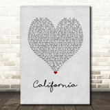 Lana Del Rey California Grey Heart Song Lyric Art Print