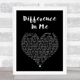 Westlife Difference In Me Black Heart Song Lyric Wall Art Print