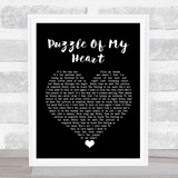 Westlife Puzzle Of My Heart Black Heart Song Lyric Wall Art Print