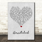 Frank Sinatra Bewitched Grey Heart Song Lyric Art Print