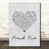 The Osmonds Proud One Grey Heart Song Lyric Art Print