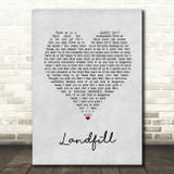 Daughter Landfill Grey Heart Song Lyric Art Print