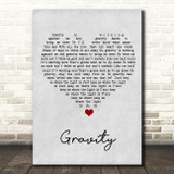 John Mayer Gravity Grey Heart Song Lyric Art Print