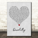 Slipknot Duality Grey Heart Song Lyric Art Print