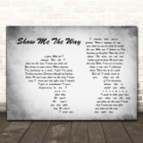 Peter Frampton Show Me The Way Man Lady Couple Grey Song Lyric Art Print