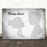Lionel Richie Penny Lover Man Lady Couple Grey Song Lyric Art Print