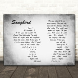 Fleetwood Mac Songbird Man Lady Couple Grey Song Lyric Art Print