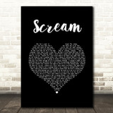 Zac Efron Scream Black Heart Song Lyric Wall Art Print