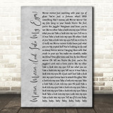 Def Leppard Mirror, Mirror (Look Into My Eyes) Grey Rustic Script Song Lyric Art Print