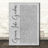 Elevation Worship feat. Brandon Lake Graves Into Gardens Grey Rustic Script Song Lyric Art Print