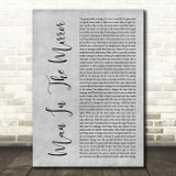 Michael Jackson Man In The Mirror Grey Rustic Script Song Lyric Art Print