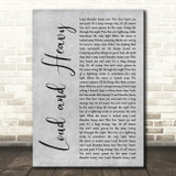 Cody Jinks Loud and Heavy Grey Rustic Script Song Lyric Art Print