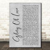 Peter Cetera Glory Of Love Grey Rustic Script Song Lyric Art Print